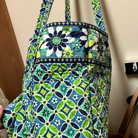 Vera Bradley large tote good condition blue and green comes with visor - Picture 11 of 13